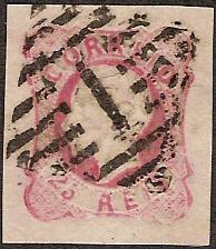 016.033.fb
CE 16
25 rÃ©is
Tipo VII
C.Amb.Postal (barras) Nr. 1 de Lisboa
