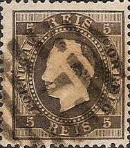 036.pl12.014.fb
CE 36
5 rÃ©is
Tipo X
Papel Liso
Denteado 12 1/2
C.Barras 3:2:3 Nr. 1 de Lisboa
