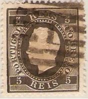 036.pl12.018.iv
CE 36
5 rÃ©is
Tipo XI
Papel Liso
Denteado 12 1/2
C.Barras 3:2:3 Nr. 1 de Lisboa
