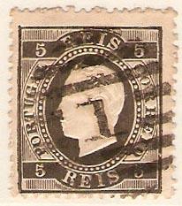036.pl12.019.iv
CE 36
5 rÃ©is
Tipo XII
Papel Liso
Denteado 12 1/2
C.Barras 3:2:3 Nr. 1 de Lisboa
