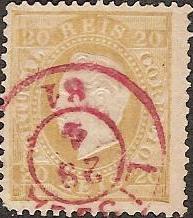 039.pl12.003.fb
CE 39
20 rÃ©is
Tipo I
P.Liso
Dent. 12 1/2
C.Datado (duplo cÃ­rculo / vermelho) de Lisboa
