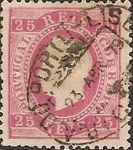 040.pl12.010.fb
CE 40
25 rÃ©is
Tipo I
P.Liso
Dent. 12 1/2
C.Amb.Postal (oval)
