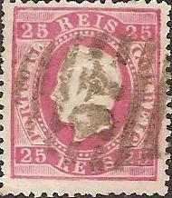040.pl12.022.fb
CE 40
25 rÃ©is
Tipo IX
P.Liso
Dent. 12 1/2
C.Barras 3:2:3 Nr. 46 do Porto
