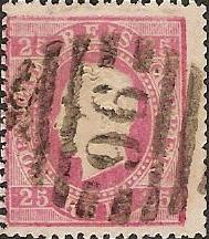040.pl13.004.fb
CE 40
25 rÃ©is
Tipo IV
P.Liso
Dent. 13 1/2
C.Barras 3:2:3 Nr. 96 da LousÃ£
