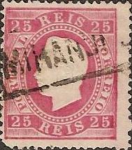 040.pl13.009.fb
CE
25 rÃ©is
Tipo IX
P.Liso
Dent. 13 1/2
C.Nominativo DG-239 "MIRANDELLA"
