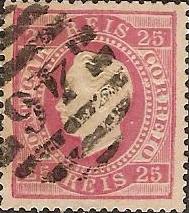 040.pl13.012.fb
CE
25 rÃ©is
Tipo XI
P.Liso
Dent. 13 1/2
C.Barras 3:2:3 Nr. 46 do Porto
