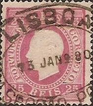 040.pl13.018.fb
CE
25 rÃ©is
Tipo XIV
P.Liso
Dent. 13 1/2
C.Datado (dupla oval) de Lisboa

