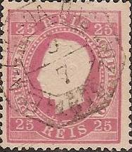 040.pl13.019.fb
CE
25 rÃ©is
Tipo XIV
P.Liso
Dent. 13 1/2
C.Amb.Postal (octogonal
