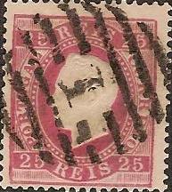040.pl13.023.fb
CE
25 rÃ©is
Tipo XVI
P.Liso
Dent. 13 1/2
C.Barras 3:2:3 Nr. 1 de Lisboa
