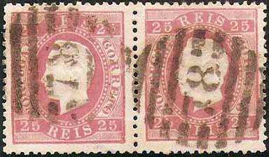 040.pc12.008.iv
CE 40
25 rÃ©is
Tipo XVI
P.Costelado (verso)
Dent. 12 1/2
C.Barras 3:2:3 Nr. 78 de Coimbra

