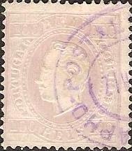 043.PP12.010.fb
CE 43
100 rÃ©is
Tipo IV
P.Porcelana
Dent. 12 1/2
C.Telegrafia (oval) "CALHARIZ" (violeta)

