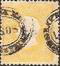 051.PP12.006.fb
CE 51
150 rÃ©is
Tipo II
P.Porcelana
Dent. 12 1/2
C.Telegrafia "LAGOS"
