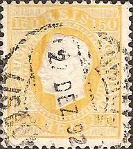 051.PP12.009.fb
CE 51
150 rÃ©is
Tipo III
P.Porcelana
Dent. 12 1/2
C.Datado (circular) de Lisboa
