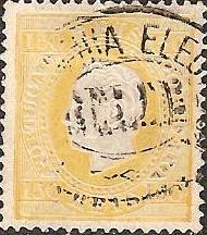 051.PP13.003.fb
CE 51
150 rÃ©is
Tipo II
P.Porcelana
Dent. 13 1/2
C.Telegrafia "BELEM"
