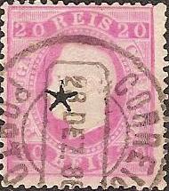 066.PP12.009.fb
CE 66
20 rÃ©is
Tipo VII
P.Porcelana
Dent. 12 1/2
P.Telegrafia (estrela) e
C.Datado (circular) do Porto
