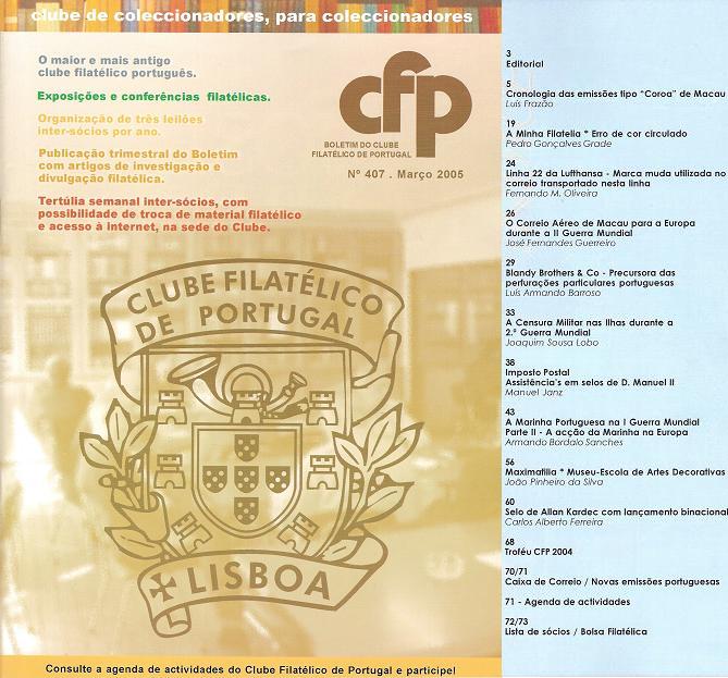 Boletim do CFP NÂ°407
MarÃ§o 2005

