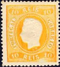 CE 28
ReimpressÃ£o de 1885
Denteado 13 1/2
Amarelo-Laranja
