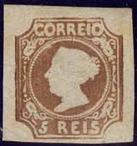 CE 1 
ReimpressÃ£o de 1863
Castanho-bistre
Tipo II (cunho retocado)
