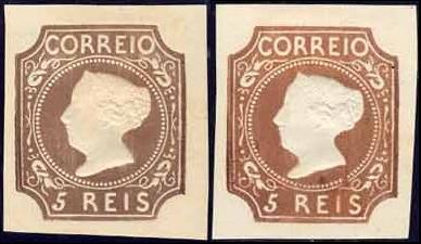 CE 1 
ReimpressÃ£o de 1885
Castanho-escuro, Castanho-bistre
Tipo III

